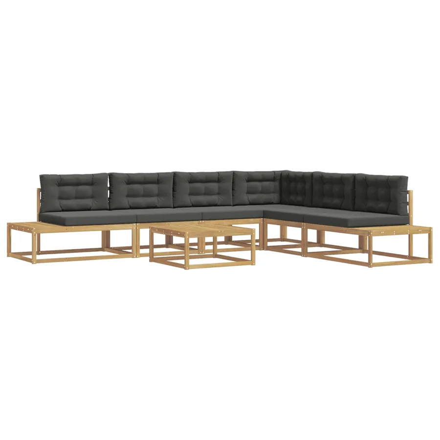 Ensemble de canapés d'extérieur Blanc 79 x 79 x 37 cm Polyester - 2