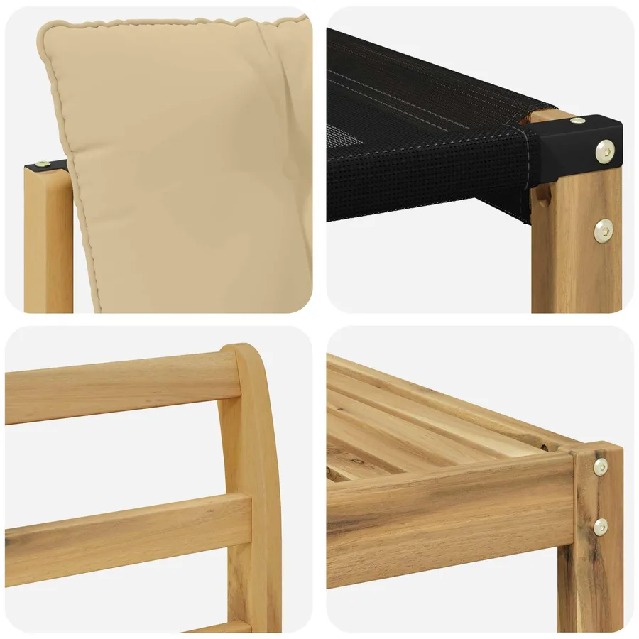 Ensemble de canapés d'extérieur 9 pcs Blanc et Beige - 8
