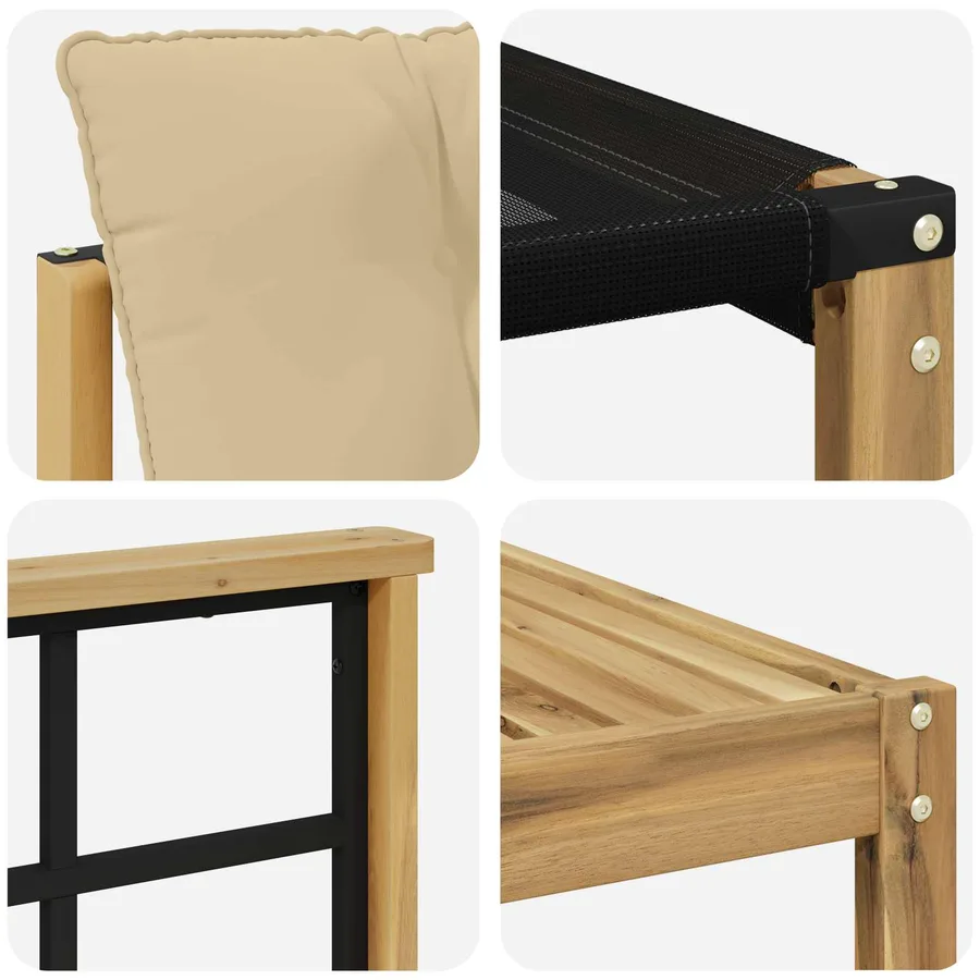 Ensemble de canapés d'extérieur 7 pcs Blanc et Beige - 8