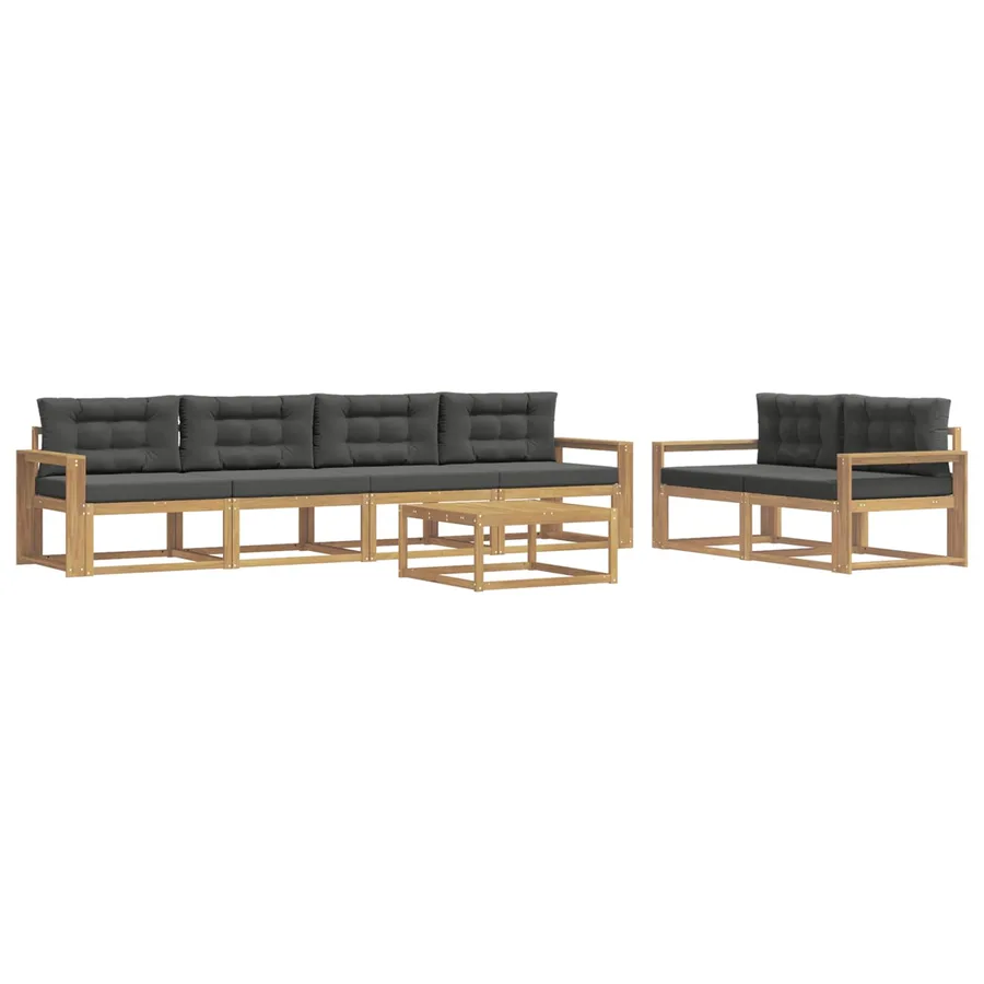 Ensemble de canapés d'extérieur 6 pcs Blanc et anthracite - 2