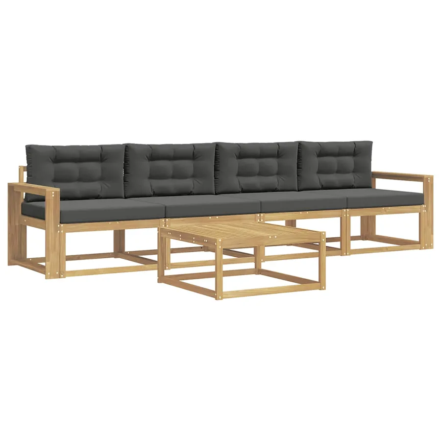 Ensemble de canapés d'extérieur 4 pcs Blanc et anthracite - 2