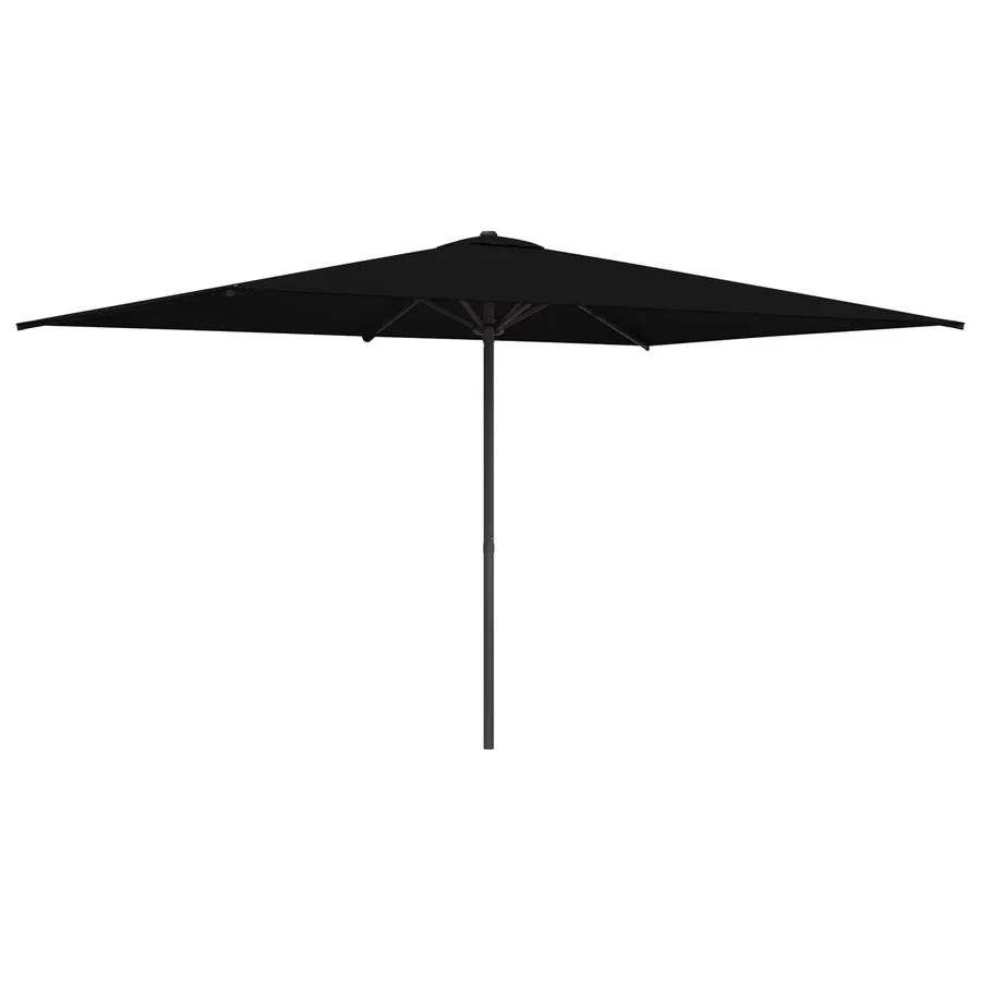 Parasol de jardin 200 x 300 cm Polyester Rectangulaire Noir - 2