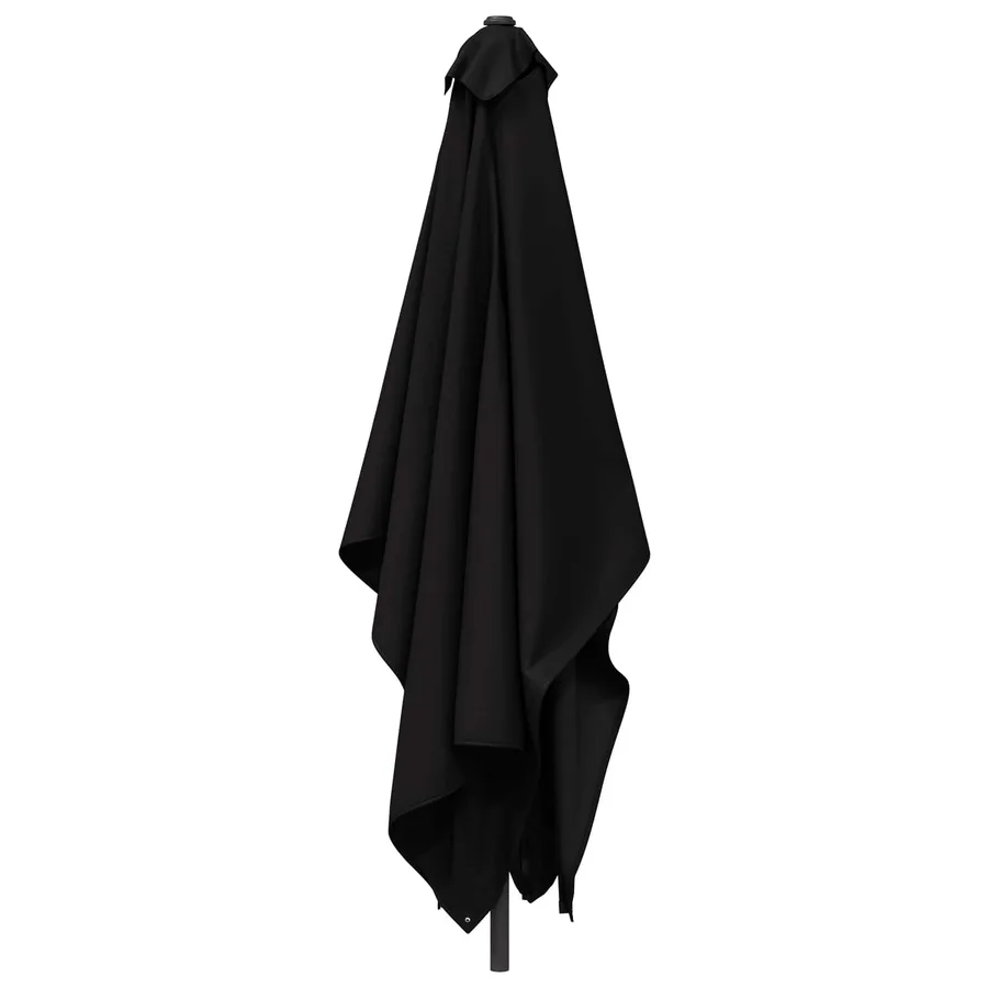 Parasol de jardin 200 x 300 cm Polyester Rectangulaire Noir - 3