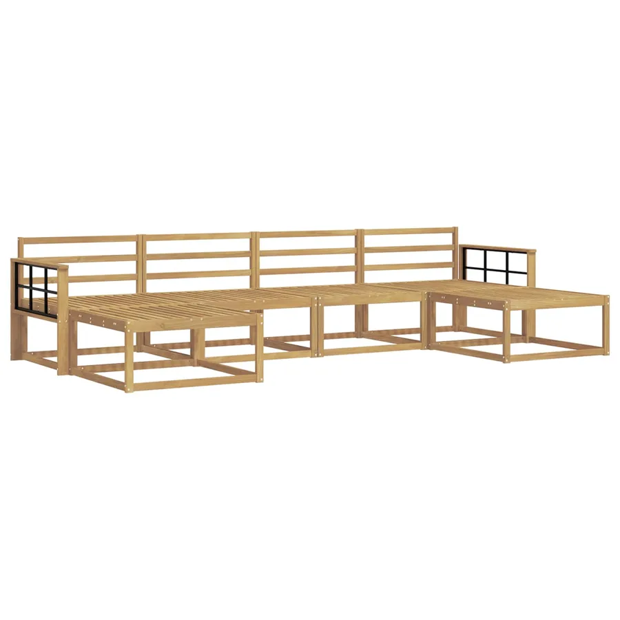 Ensemble de canapés d'extérieur 6 pcs Blanc - 2