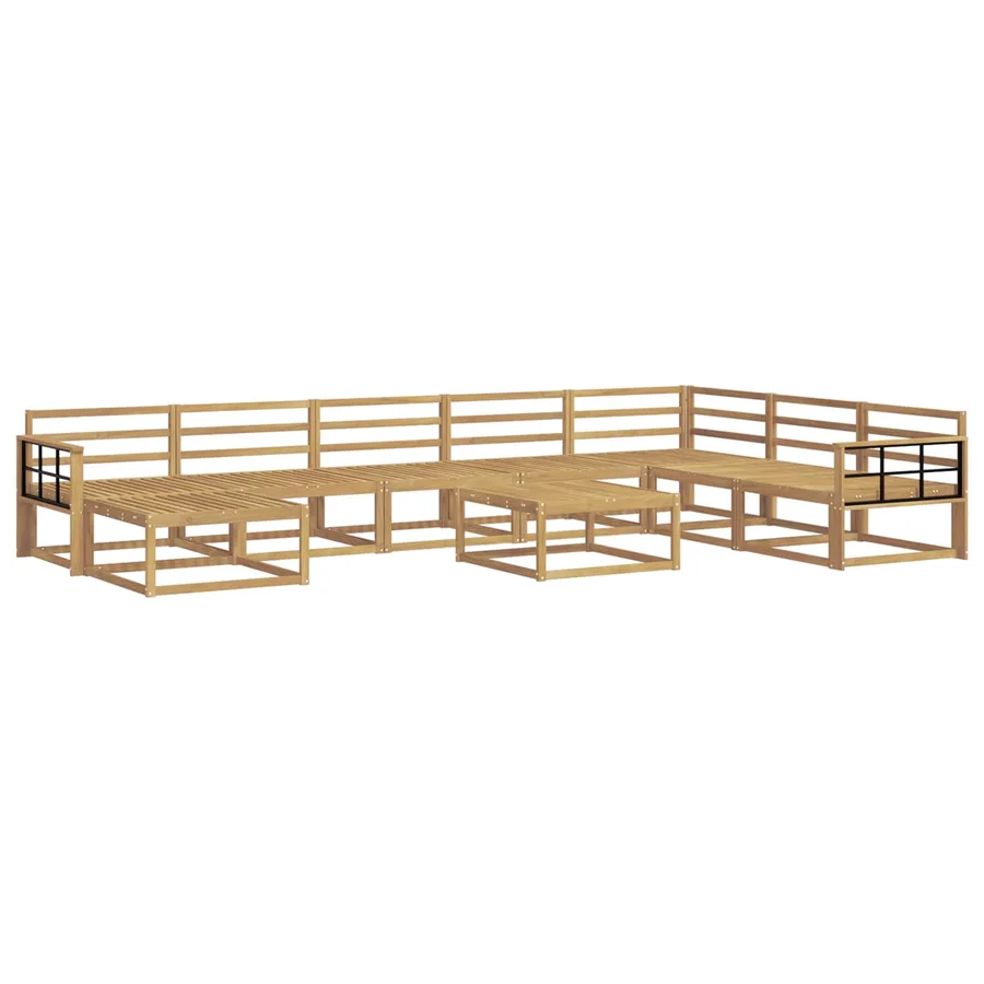 Ensemble de canapés d'extérieur 9 pcs Blanc - 2