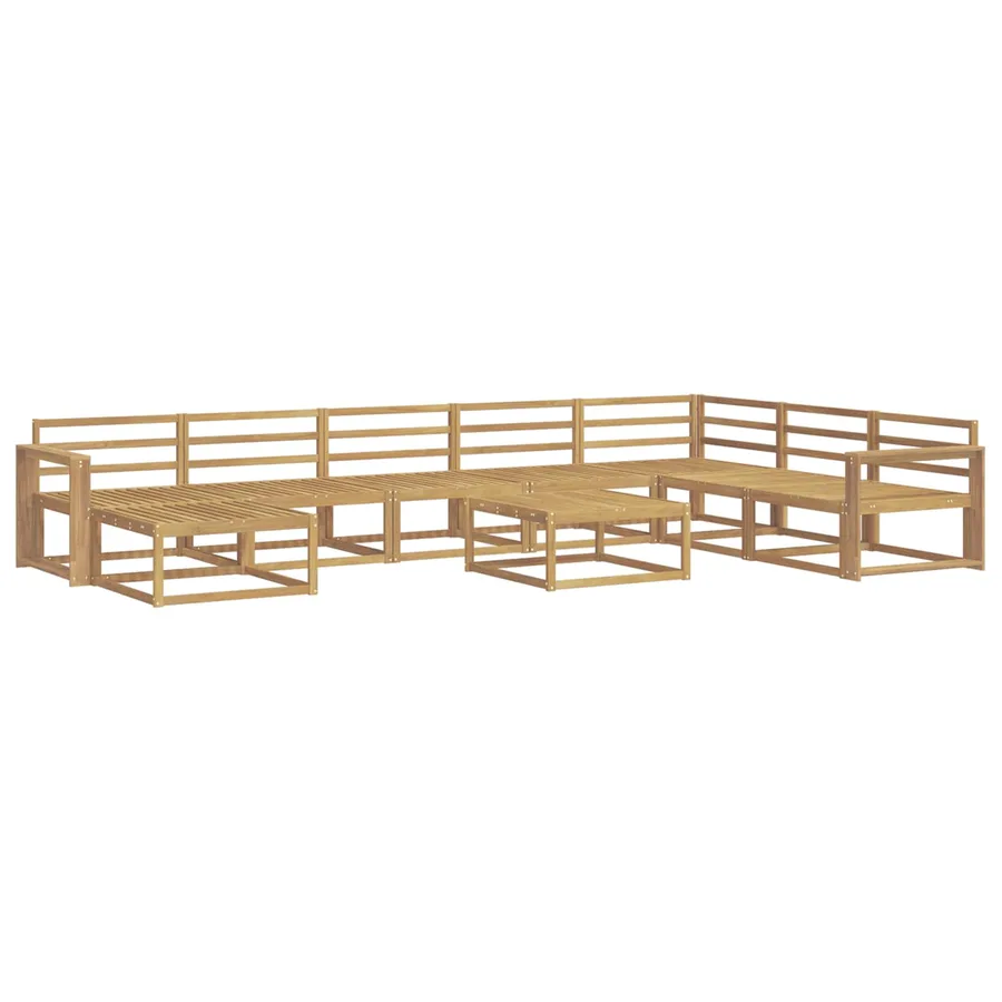 Ensemble de canapés d'extérieur 9 pcs Blanc - 2