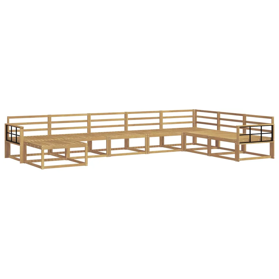 Ensemble de canapés d'extérieur 8 pcs Blanc - 2