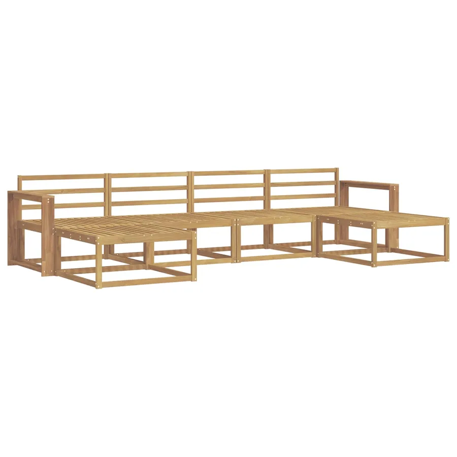 Ensemble de canapés d'extérieur 6 pcs Blanc - 2