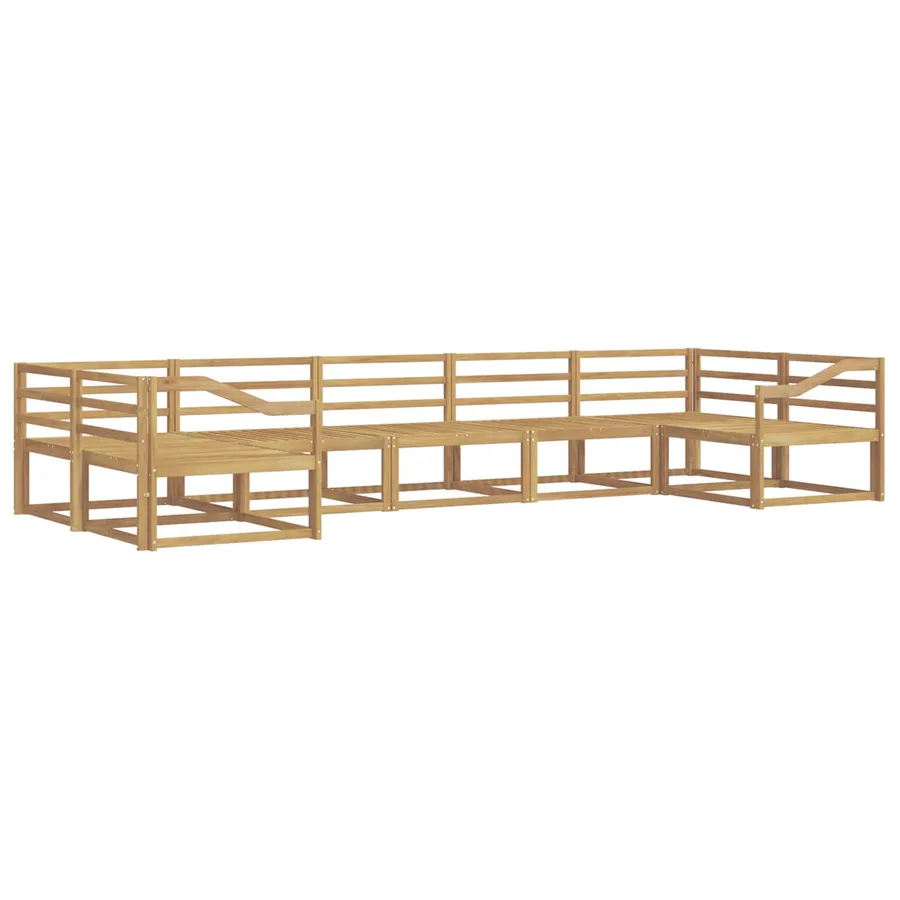 Ensemble de canapés d'extérieur 7 pcs Blanc - 2