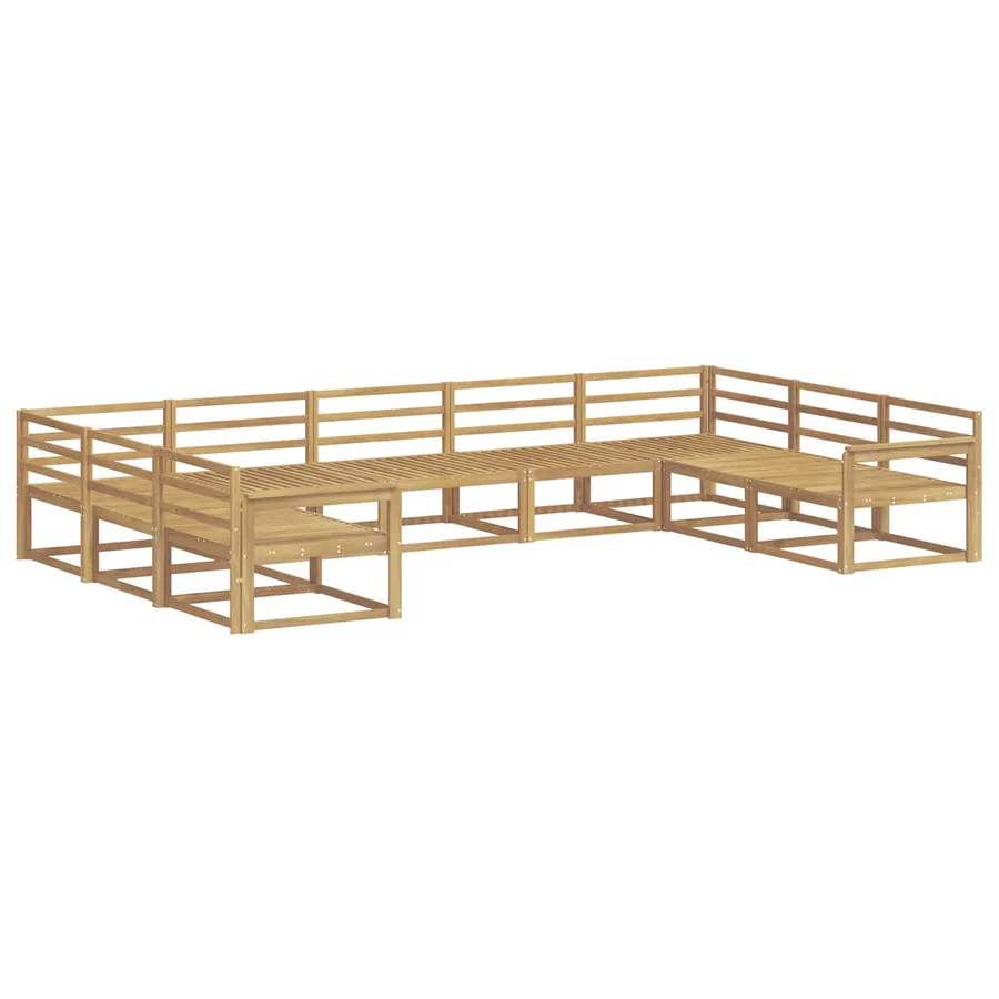 Ensemble de canapés d'extérieur 9 pcs Blanc 404 x 247,5 x 73 cm - 2