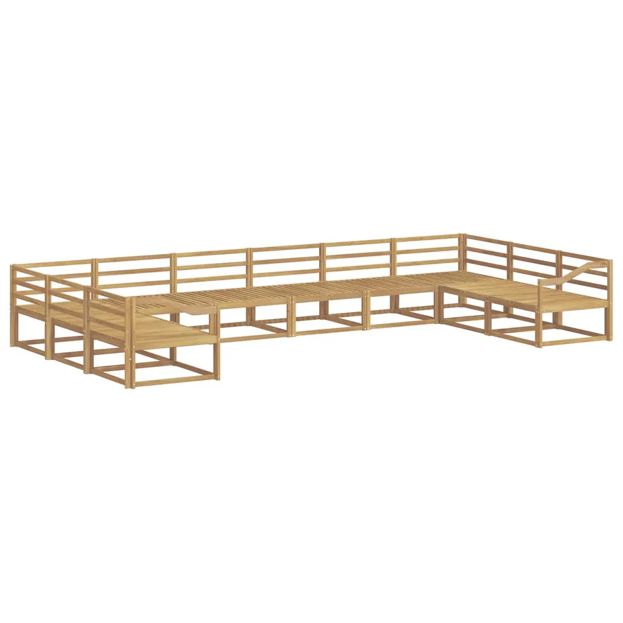 Ensemble de canapés d'extérieur 10 pcs Blanc - 2