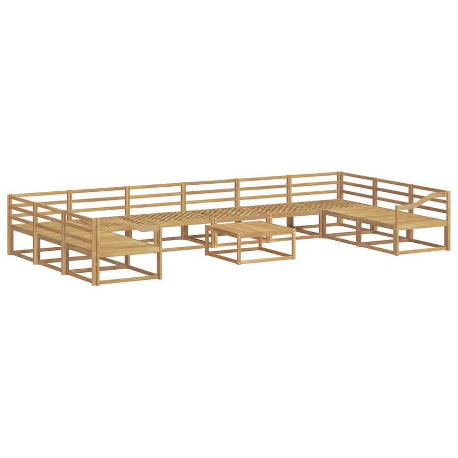 Ensemble de canapés d'extérieur 11 pcs Blanc - 2