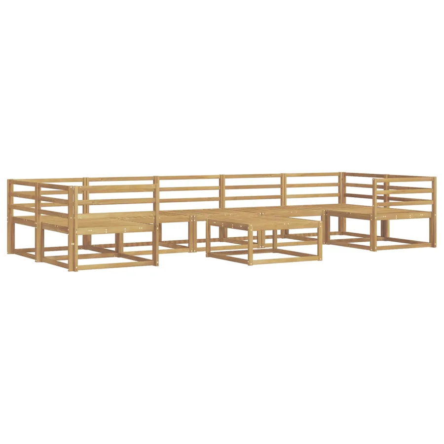 Ensemble de canapés d'extérieur 8 pcs Blanc - 2
