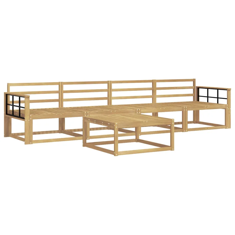 Ensemble de canapés d'extérieur 5 pcs Blanc 79 x 79 x 37 cm - 2