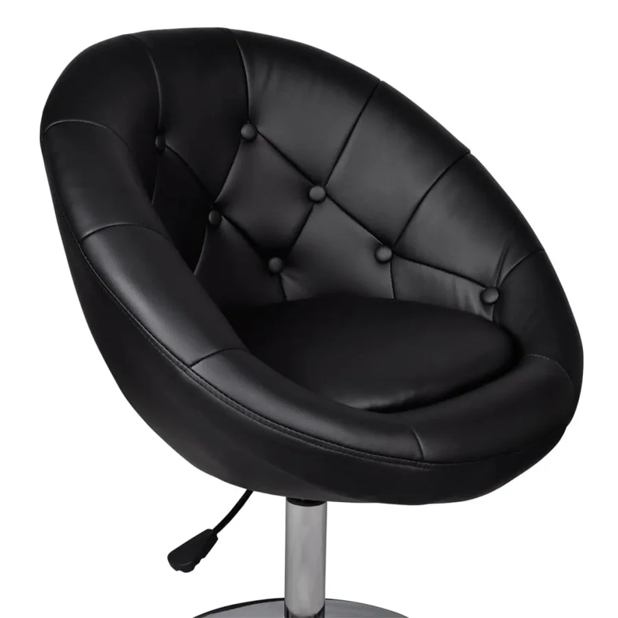 Tabouret de bar Noir Similicuir - 4