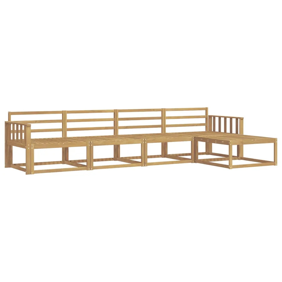 Ensemble de canapés d'extérieur 5 pcs Blanc 329 x 162,5 x 73 cm - 2