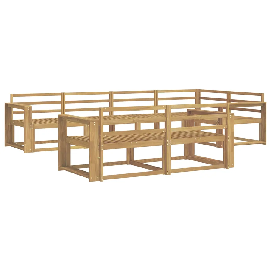 Ensemble de canapés d'extérieur 8 pcs Blanc 331 x 172,5 x 73 cm - 2