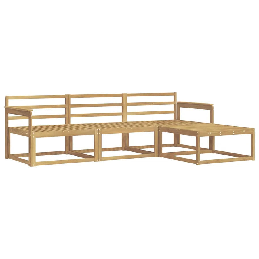 Ensemble de canapés d'extérieur 4 pcs Blanc - 2