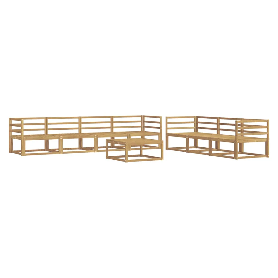 Ensemble de canapés d'extérieur 8 pcs Blanc - 2