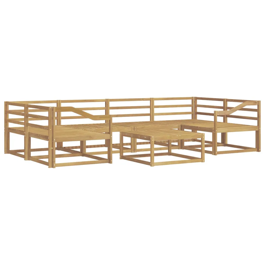 Ensemble de canapés d'extérieur 7 pcs Blanc - 2