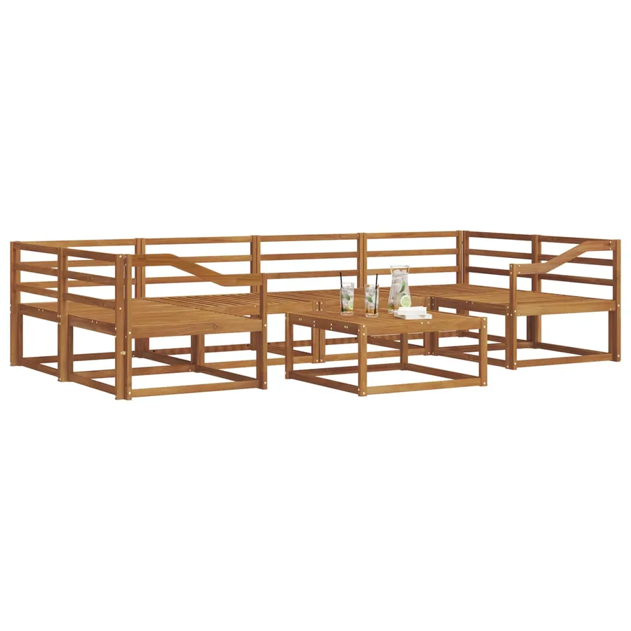 Ensemble de canapés d'extérieur 7 pcs Blanc - 3