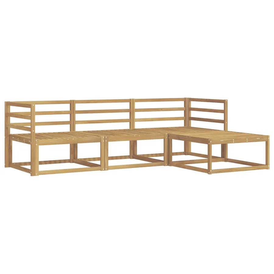 Ensemble de canapés d'extérieur 4 pcs Blanc - 2