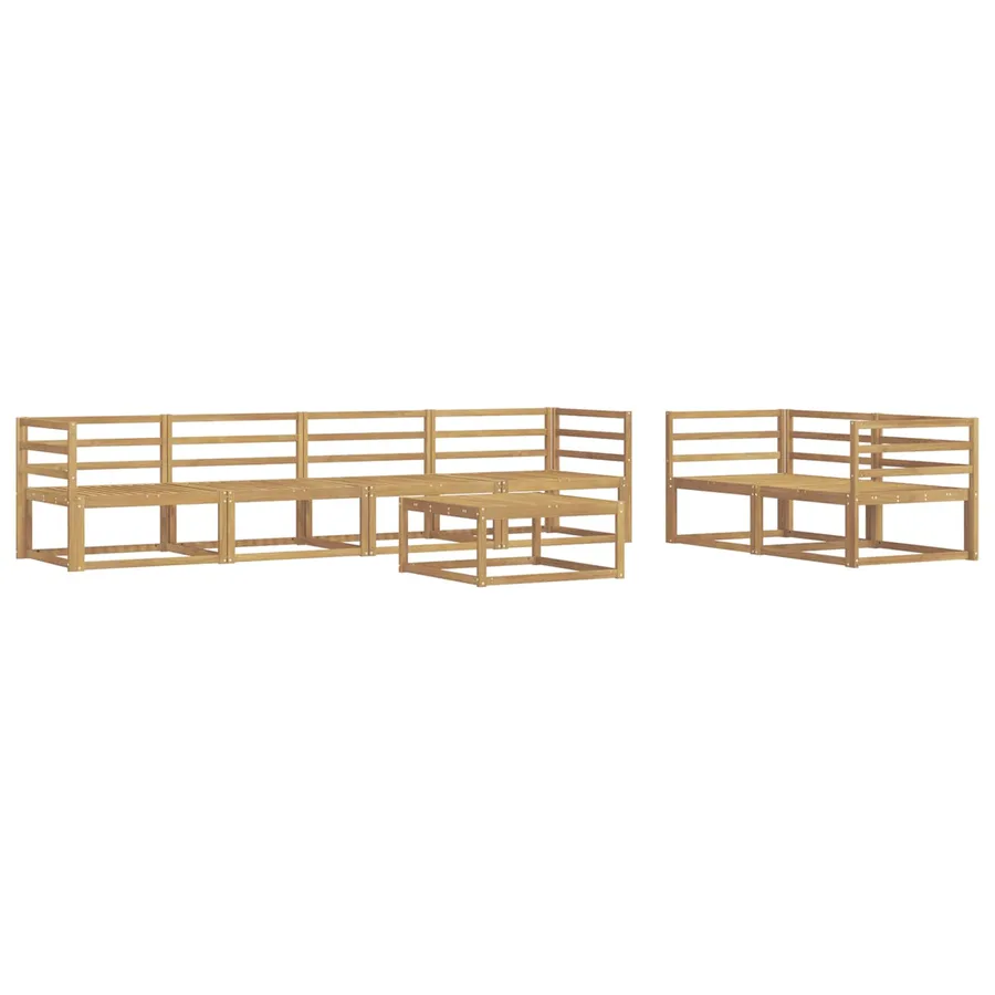 Ensemble de canapés d'extérieur 7 pcs Blanc - 2