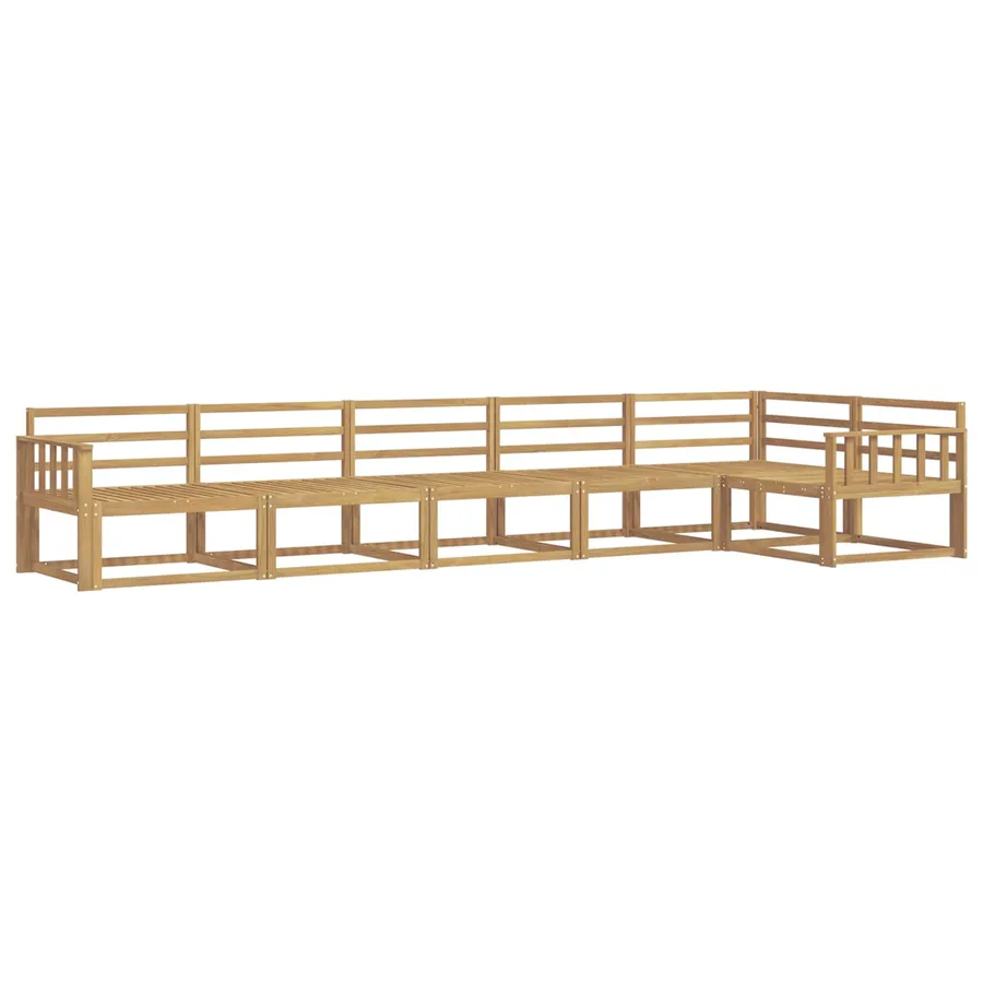 Ensemble de canapés d'extérieur 6 pcs Blanc 406 x 168,5 x 73 cm - 2