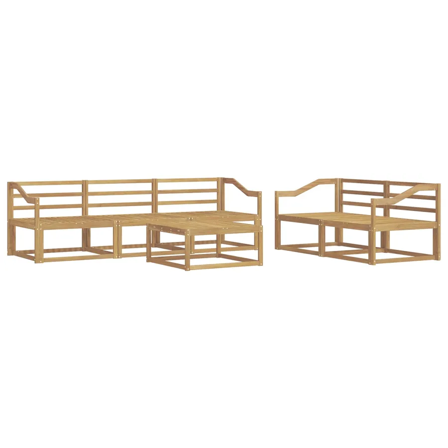 Ensemble de canapés d'extérieur 6 pcs Blanc - 2