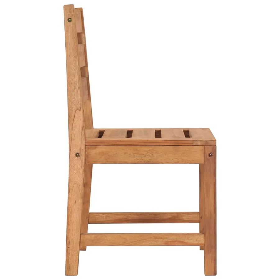 Chaises de jardin lot de 8 Bois de teck solide - 5