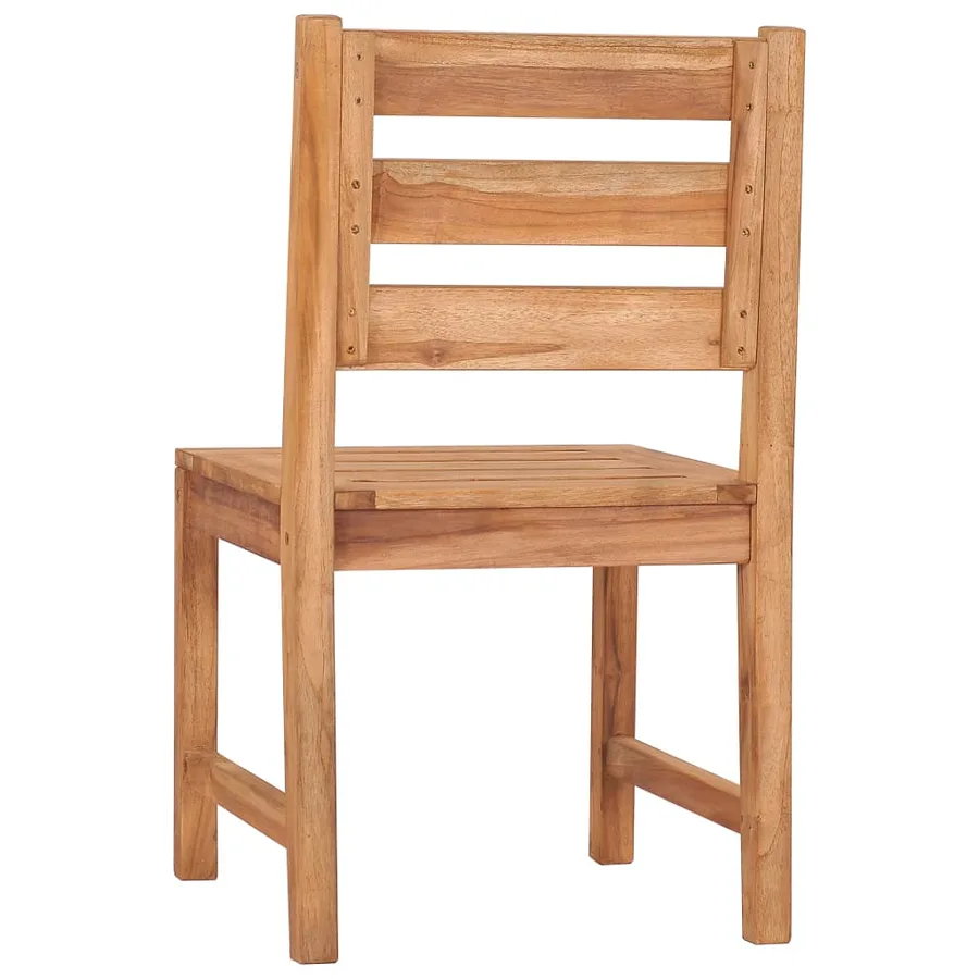 Chaises de jardin lot de 8 Bois de teck solide - 6