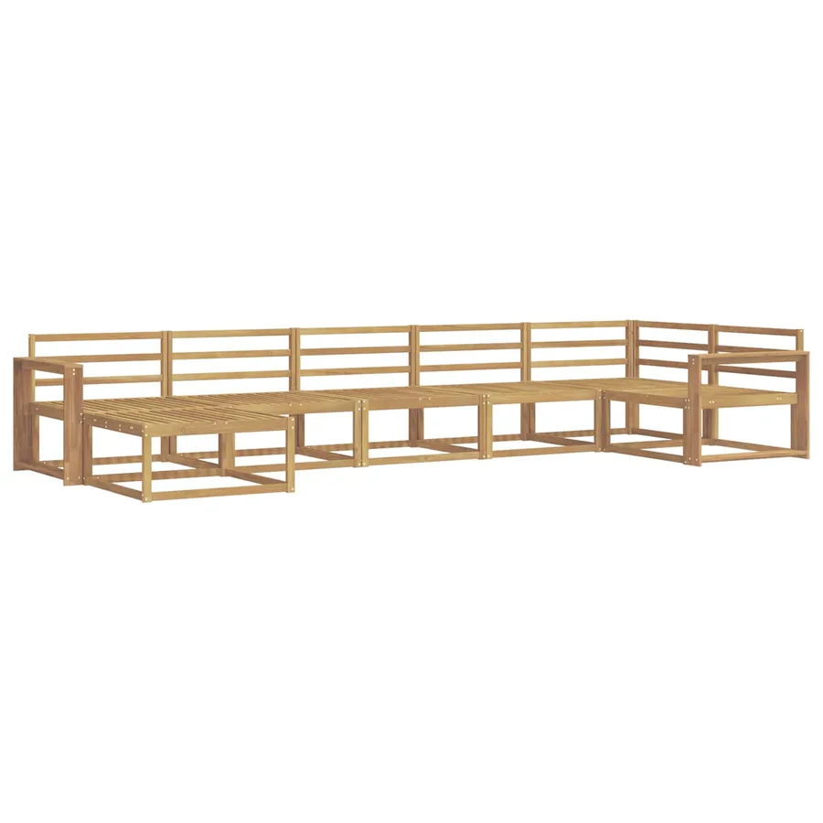 Ensemble de canapés d'extérieur 7 pcs Blanc - 2