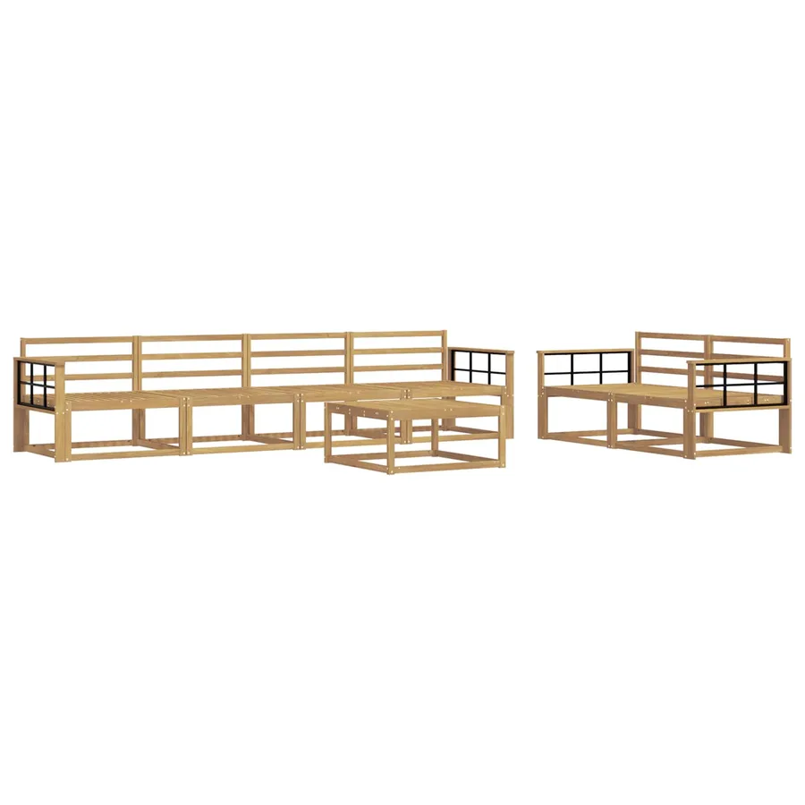 Ensemble de canapés d'extérieur 7 pcs Blanc - 2