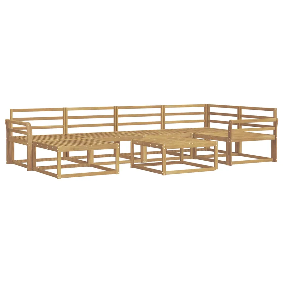 Ensemble de canapés d'extérieur 7 pcs Blanc - 2