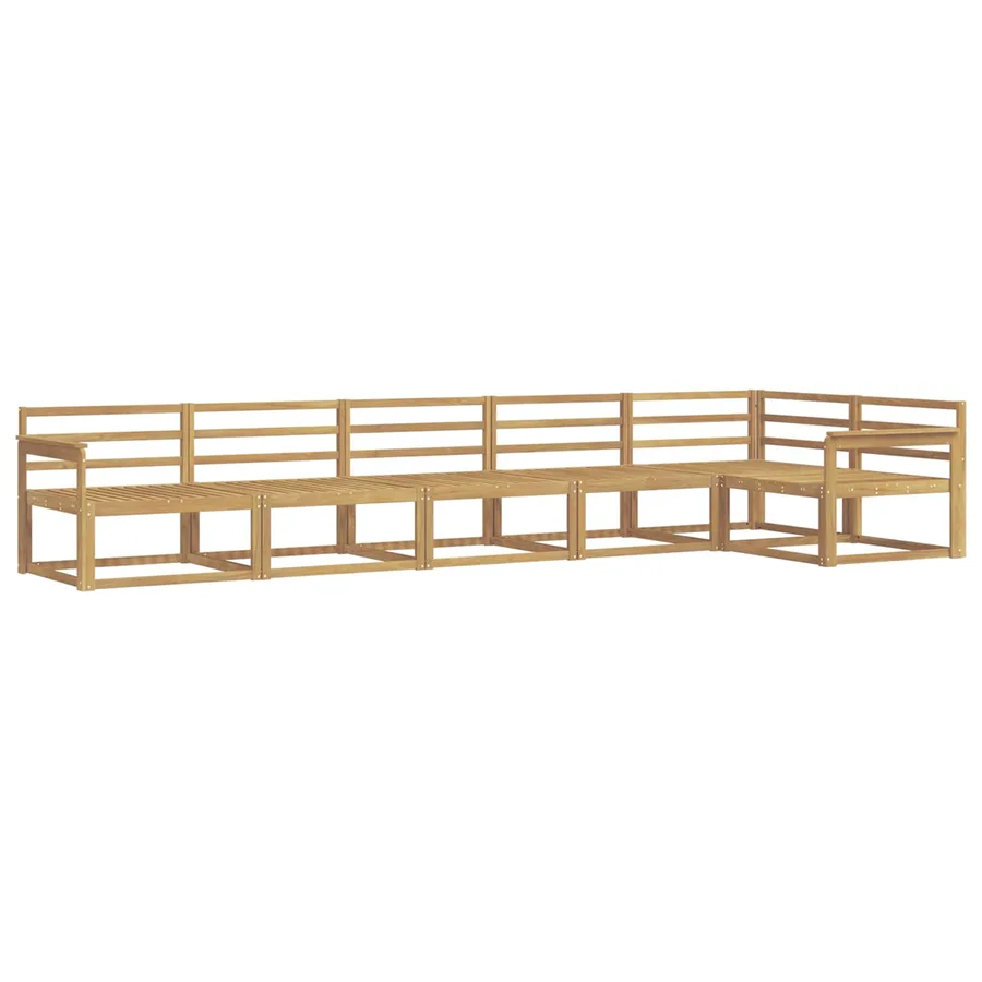 Ensemble de canapés d'extérieur 6 pcs Blanc 406 x 168,5 x 73 cm - 2
