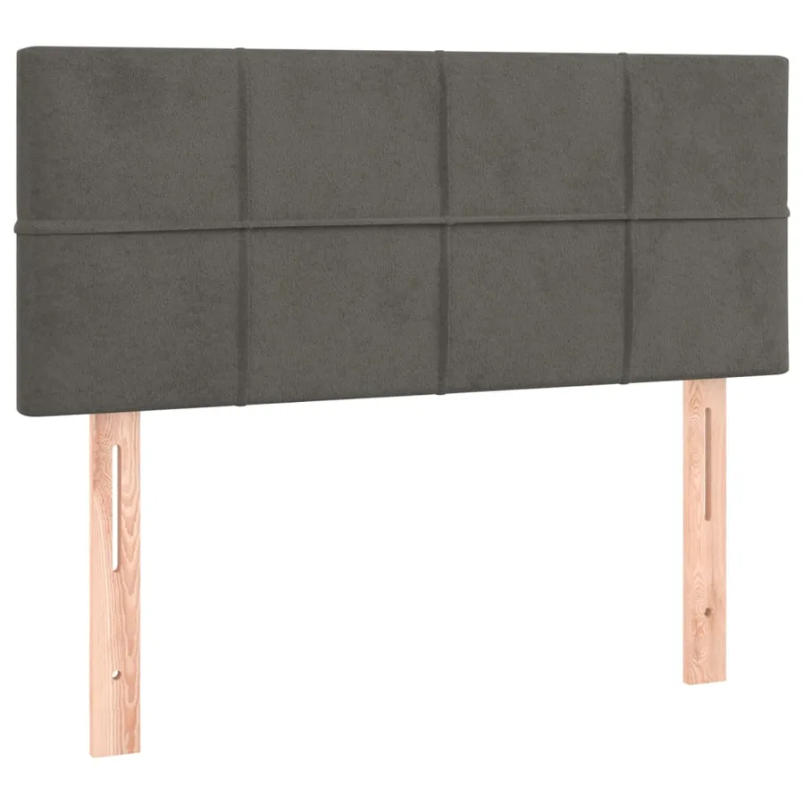 Sommier à lattes de lit avec matelas LED Gris foncé 100x200 cm - 7