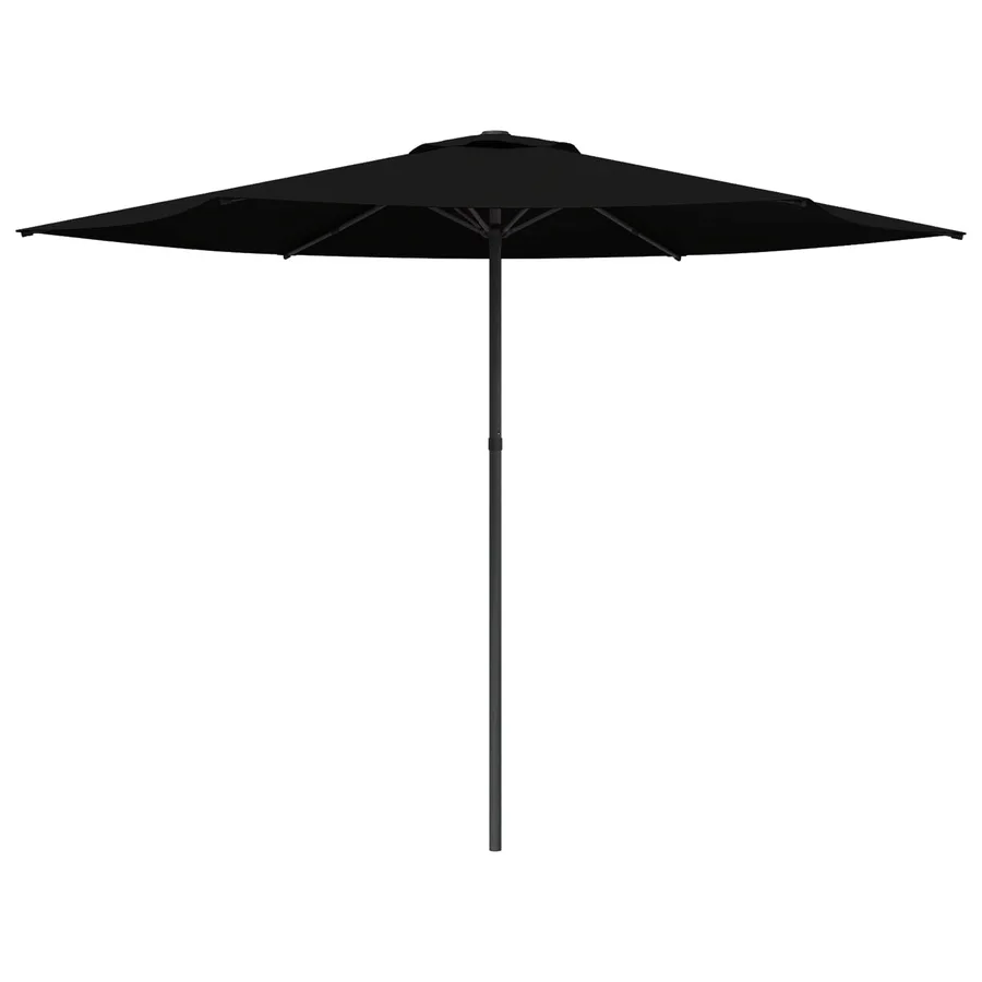 Parasol de jardin 300 x 300 cm Polyester Rectangulaire Noir - 2