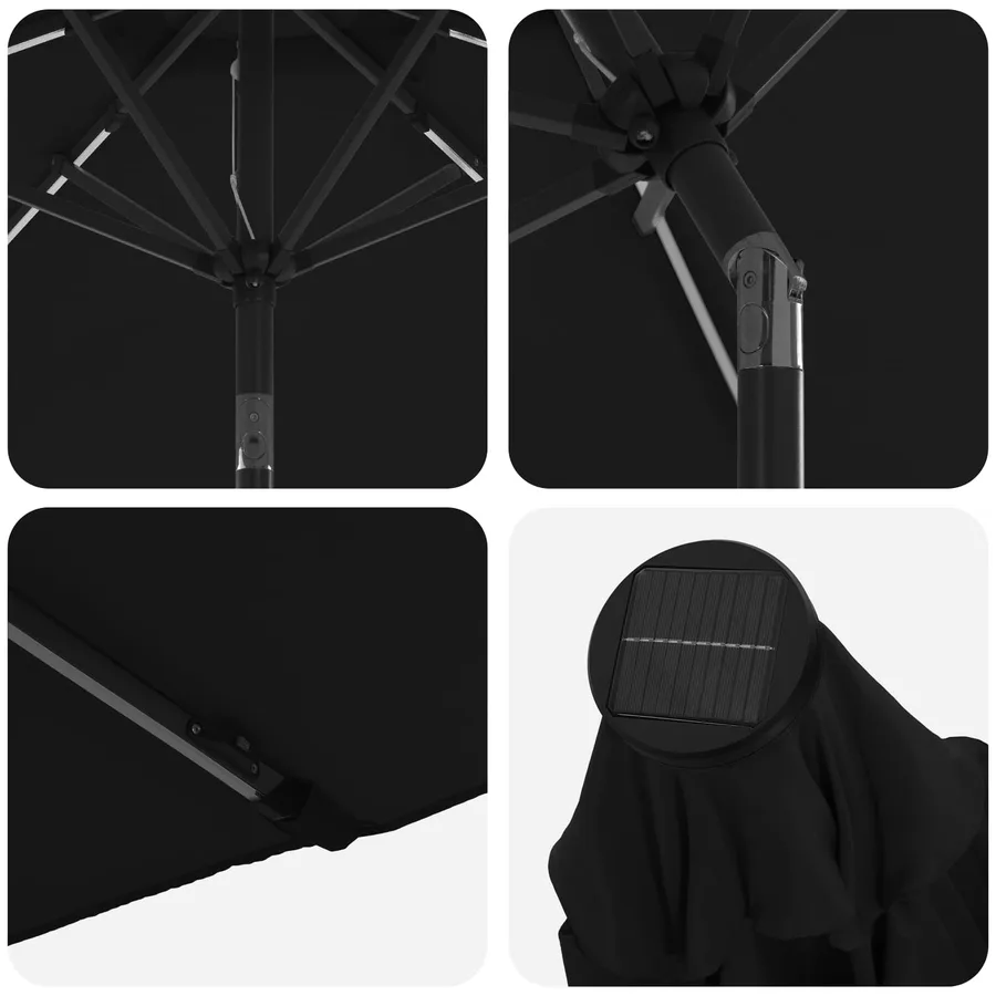 Parasol de jardin avec lumières LED et base 270 x 270 cm - 6