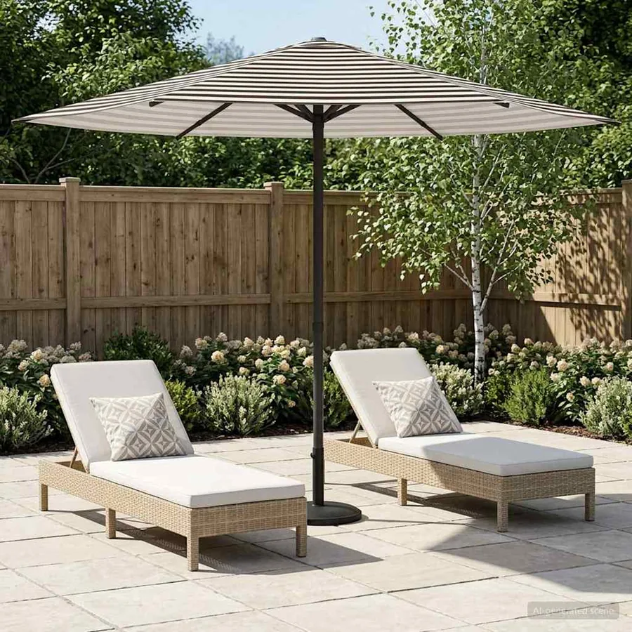 Parasol de jardin 230 x 230 cm Polyester Rectangulaire