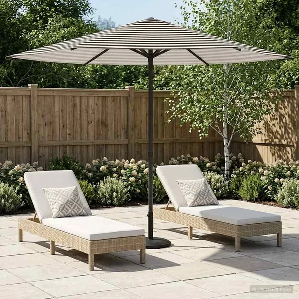 Parasol de jardin 230 x 230 cm Polyester Rectangulaire