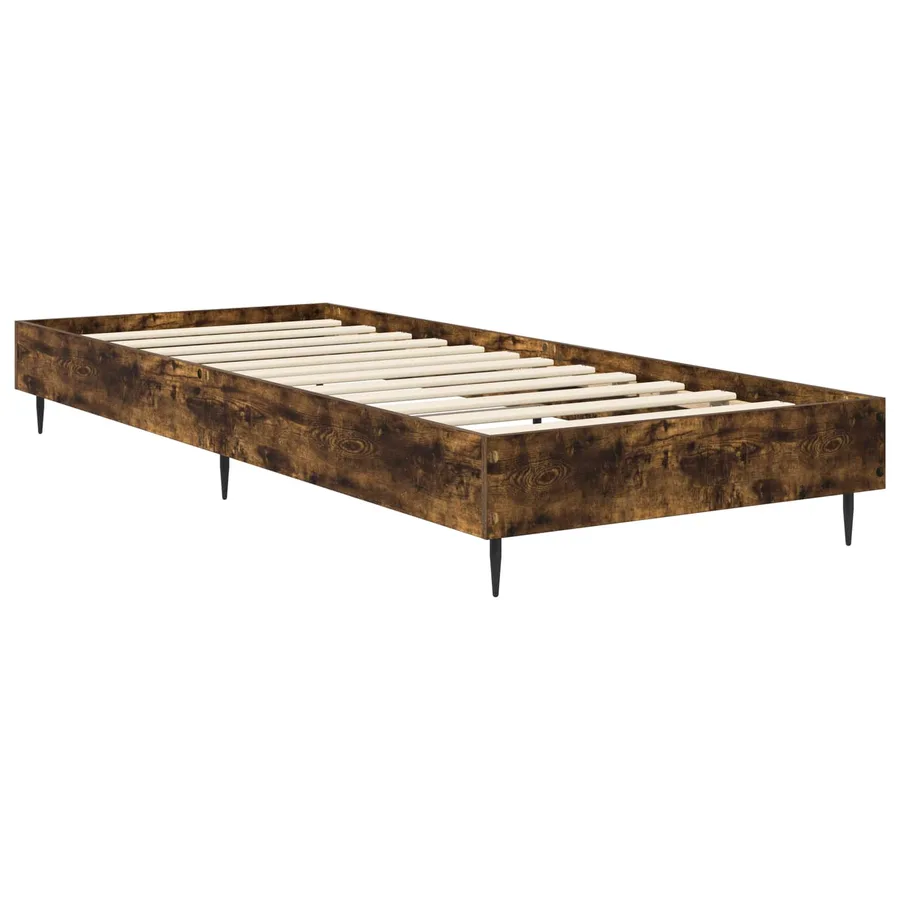 Cadre de lit Chêne fumé 80 x 200 cm Bois d'ingénierie - 2