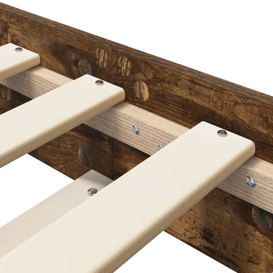 Cadre de lit Chêne fumé 80 x 200 cm Bois d'ingénierie - 5