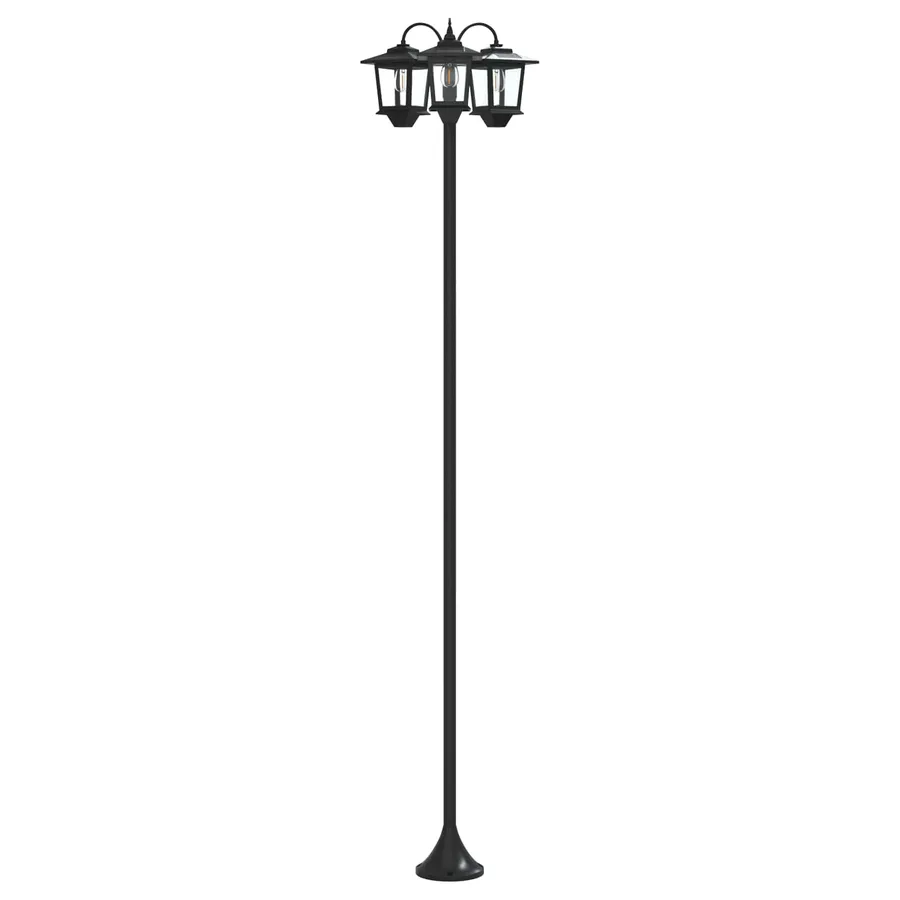 Lampadaire à 3 têtes Noir 16 x 16 x 187 cm Aluminium et ABS - 5