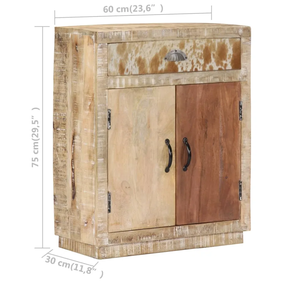 Buffet 60x30x75 cm Bois de manguier massif - 7