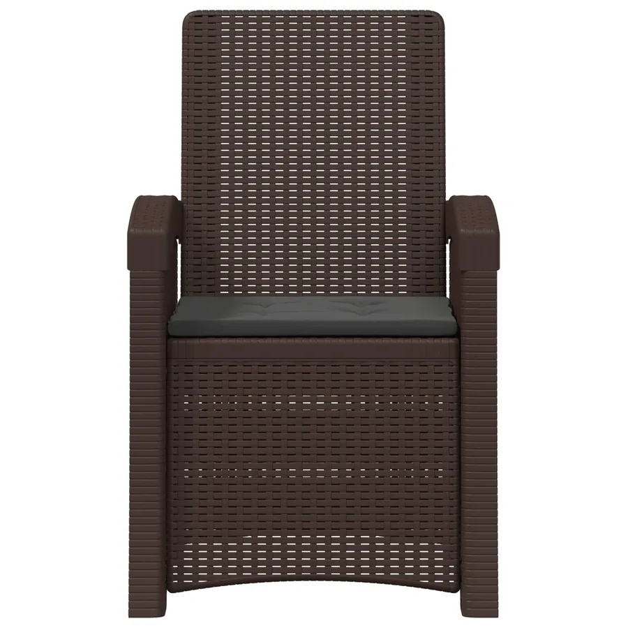 Chaise de jardin inclinable imitant le rotin PP - 3
