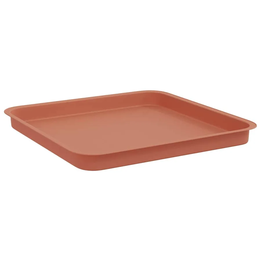 Plateau carré à fleurs 24 pcs Rouge brique 36 x 36 x 2.5 cm - 5