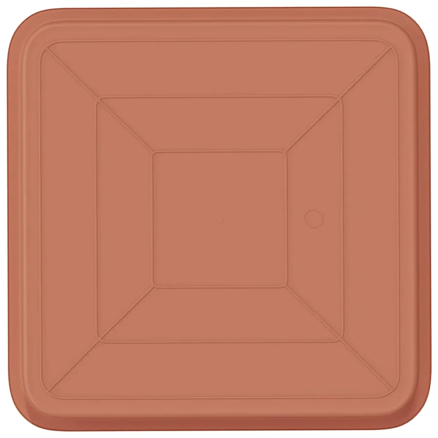 Plateau carré à fleurs 24 pcs Rouge brique 36 x 36 x 2.5 cm - 6