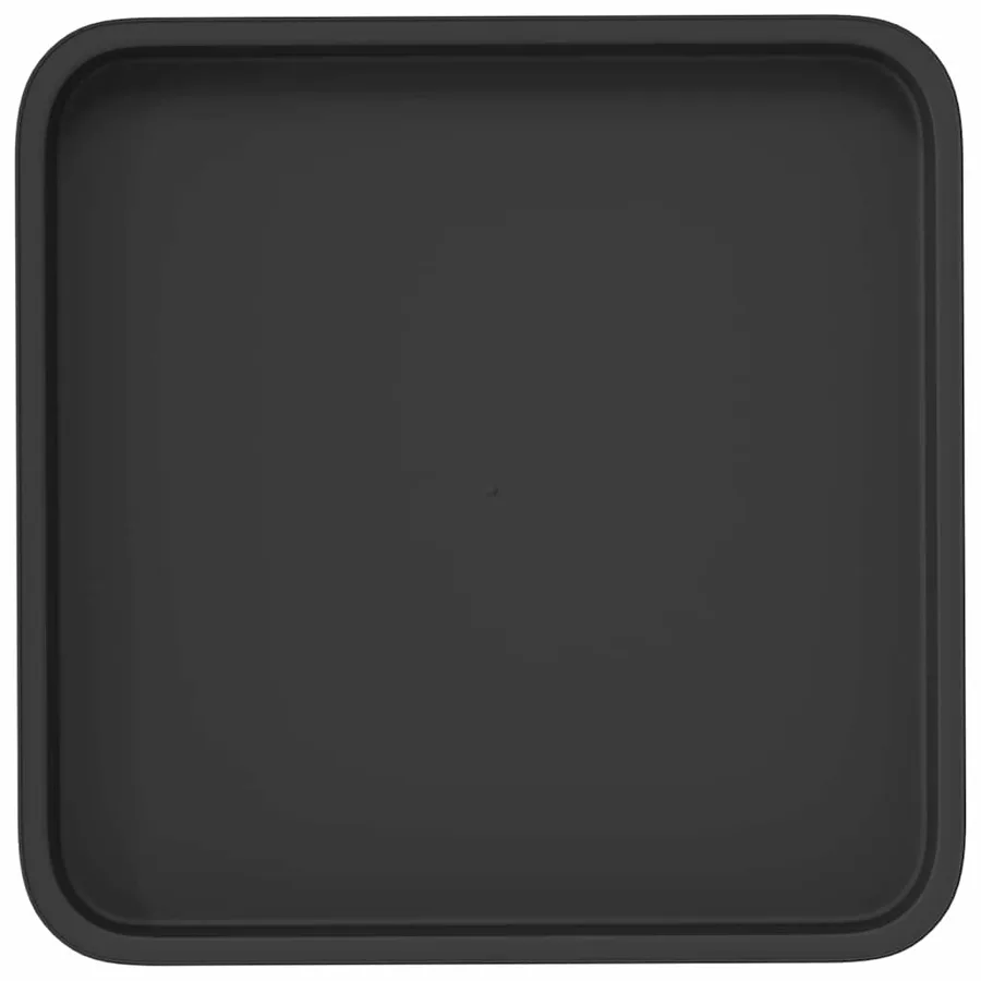 Plateau carré à fleurs 6 pcs Noir 36 x 36 x 2.5 cm Plastique - 7