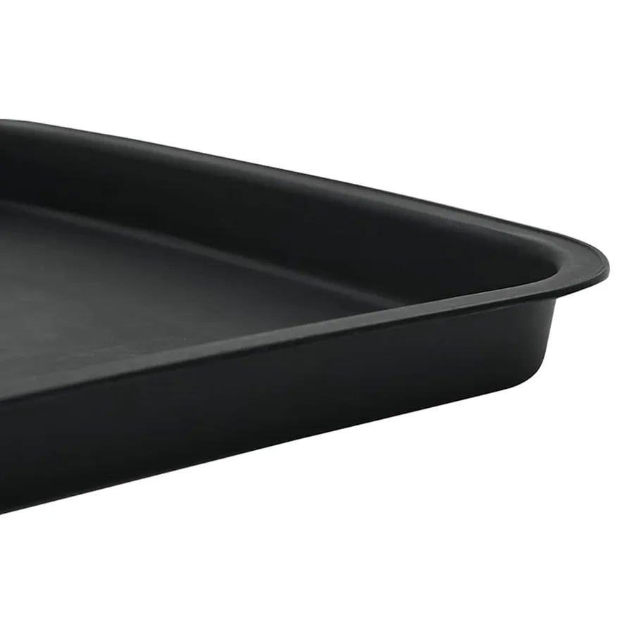 Plateau carré à fleurs 6 pcs Noir 36 x 36 x 2.5 cm Plastique - 9