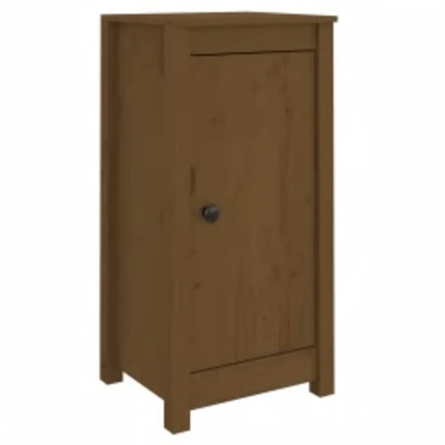 Buffets 2 pcs Marron miel 39x35x80 cm Bois massif de pin - 2